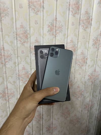 Iphone 11 pro max pta approved with box 256 gb pta approved water pack