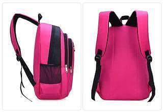 pink Nylon school backpack 3