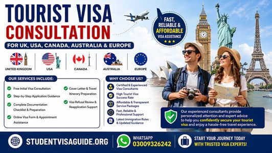 Tourist Visa Consultation for UK, USA, Canada, Australia & Europe