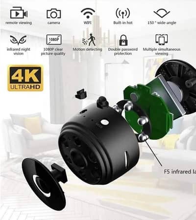 Mini 360° Camera Black ABS Portable