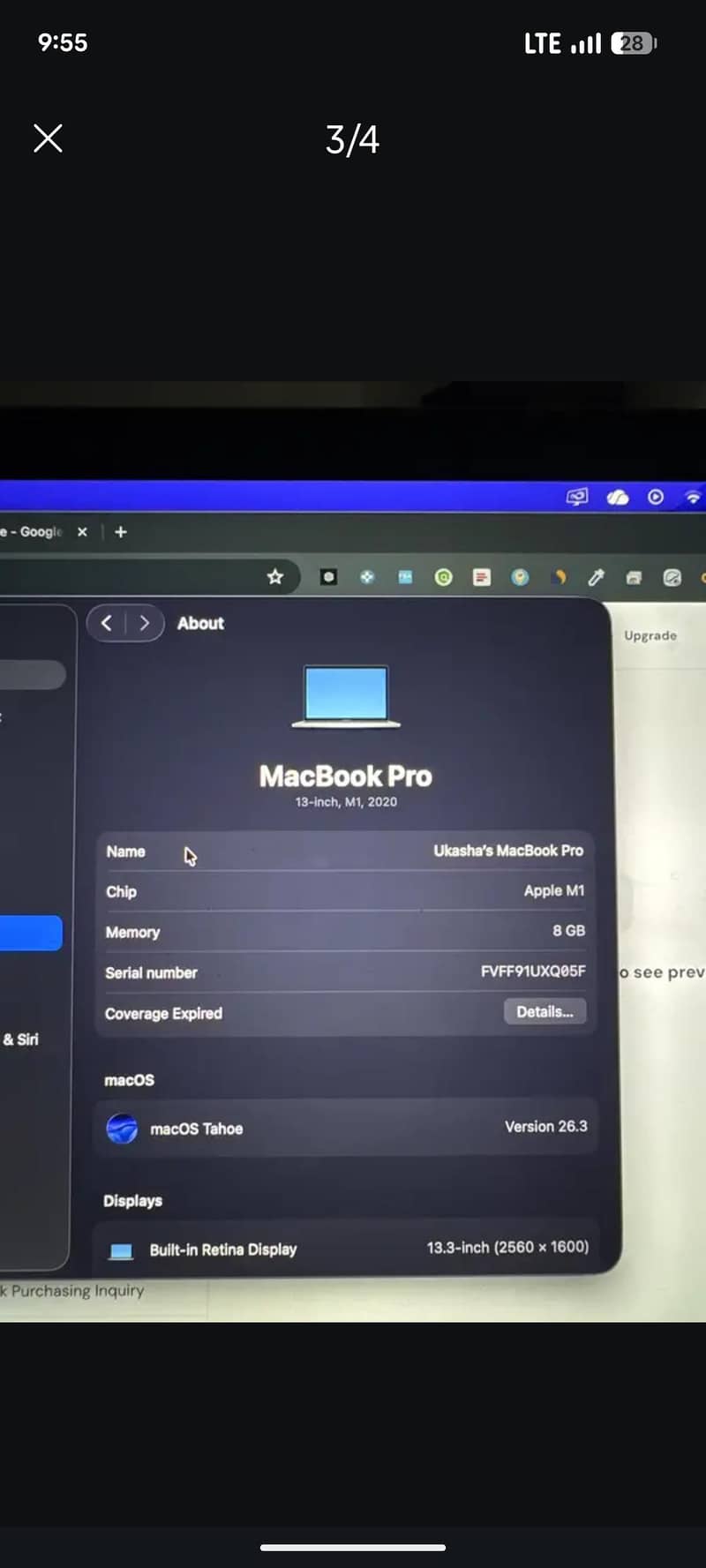 Macbook Pro M1 1