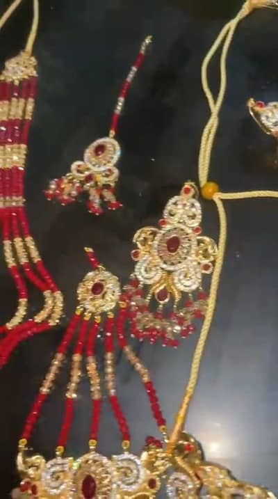 Bridal barat jewellery complete set Gold look
