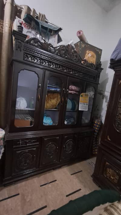 Wooden chinioti furniture showcase