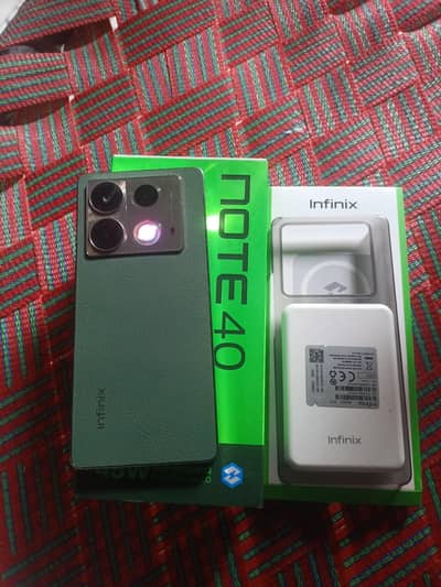 infnix Note 40 (8Gb/256Gb)- full box accessories -with wireless ch