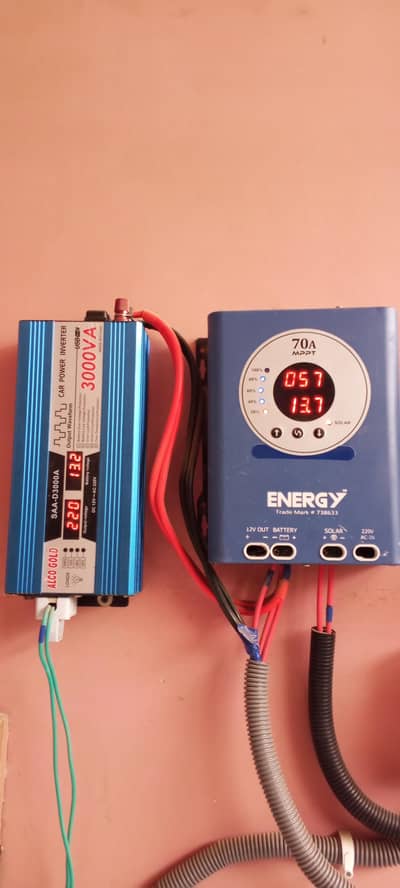 70A MPPT Solar Charge Controller + 3000W Inverter For Sale