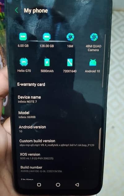 infinix note7 6 128