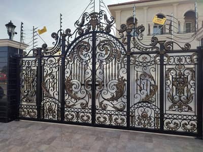 Cnc gates- fancy iron gates-Balcony-Terrace-Double door-Stylish gate