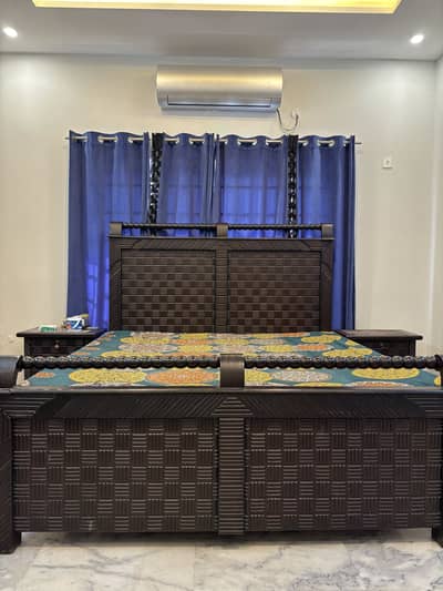 King bed set with dressing table and side tables