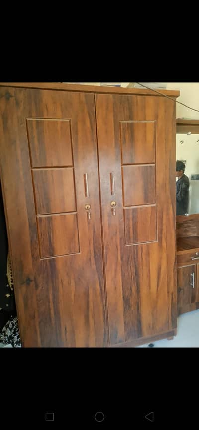 heavy wood wardrobe neat n clean