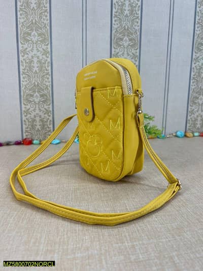 Stylish Yellow Crossbody Mobile & Sling Bag for Girls