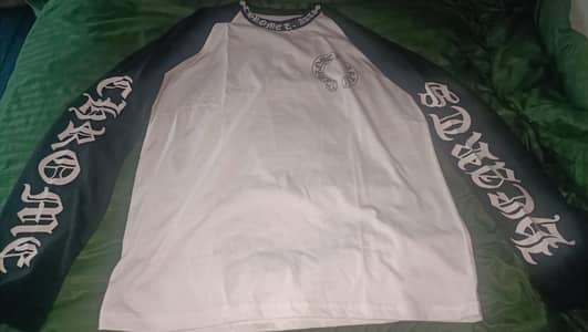 Chrome Hearts Horseshoe Neck Logo Long Sleeve Raglan Tee