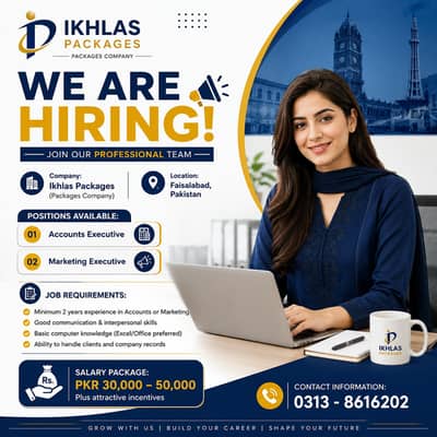 Accounts & Marketing Executive  [ Female Jobs  (Office Jobs)