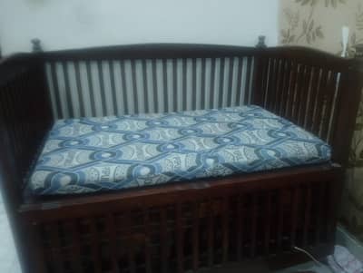 wooden baby cot