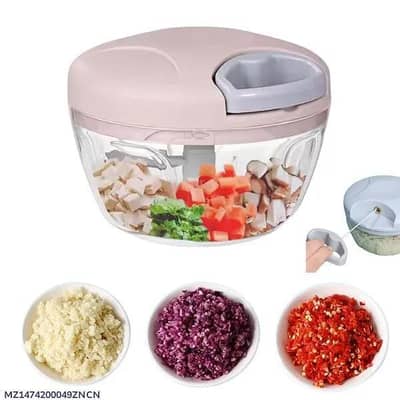 Manual Food Chopper ABS Plastic Multicolor Kitchen Tool