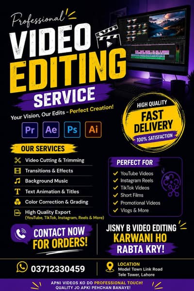 professional video editing service | High quality reels & YouTube