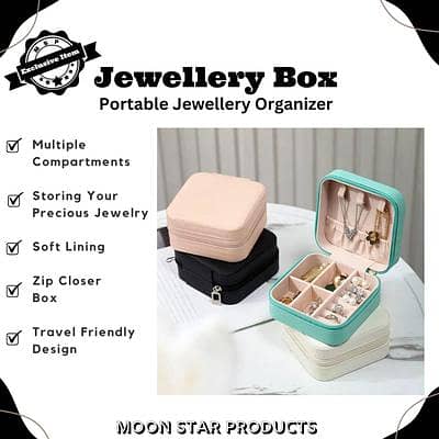 Multicolor PU Leather Jewelry Box for Travel & Storage