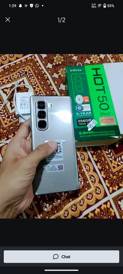 Infinix Hott 50 Pro plus 16/256 gb Complete Box urgent sale