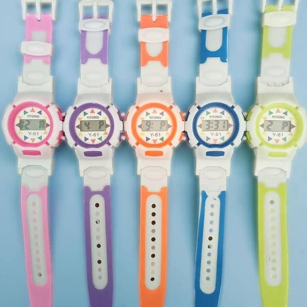 5 Piece Kids Digital Watch Set for Boys and Girls Colorful Plastic Strap Wrist Watches Age 3-9 Years Budget Friendly