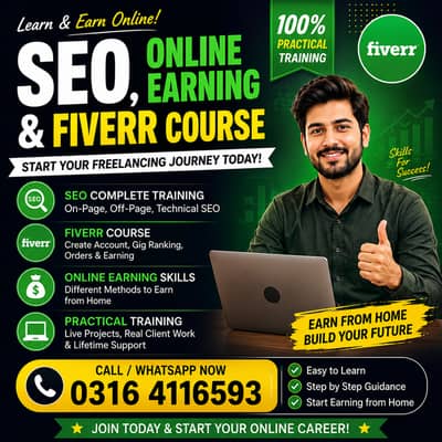 Learn SEO & Fiverr Course in Lahore | Online Earning Training