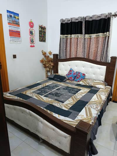 wooden bed