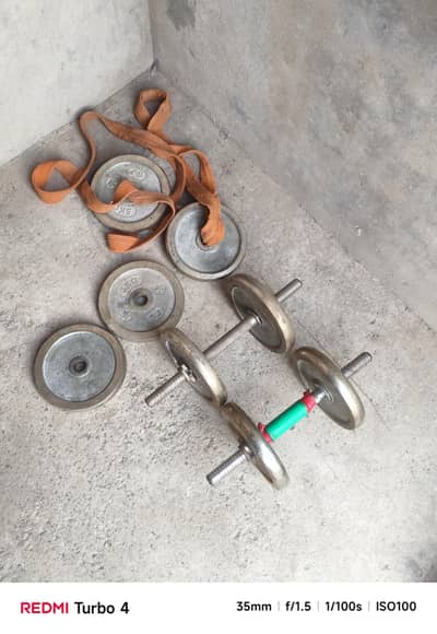 weight plates with mini road pair urgent. sell