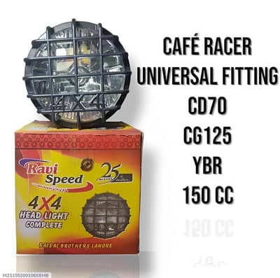 Café Racer 4x4 Headlight - Universal Fitting for CD70, CG125, YBR