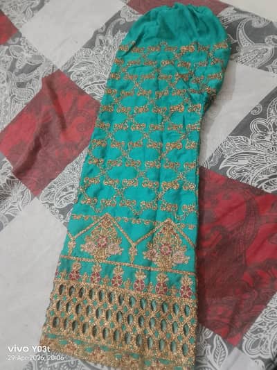 Elegant Sea Green & Golden Heavy Embroidered Party Wear Suit