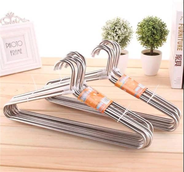 Stainless Steel Quality Hangers Pack of 10 | Pants Hangers Heavy Duty Metal | Suit Hanger Coat Hangers