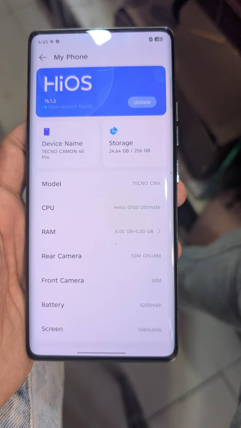 Tecno Camon 40 pro 7