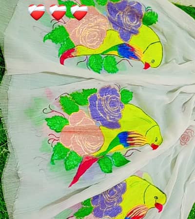 Hand-painted dress for ladies.