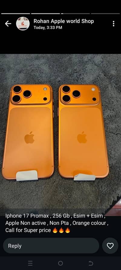 Iphone 17 Promax 256 Gb , Esim + Esim , Non Active kit