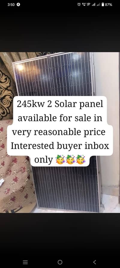 used   2soler panal 245watts   for sale excellent working