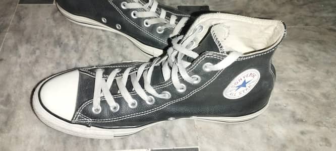 Original Converse All Star Leather Hi-Tops (Slightly Used)