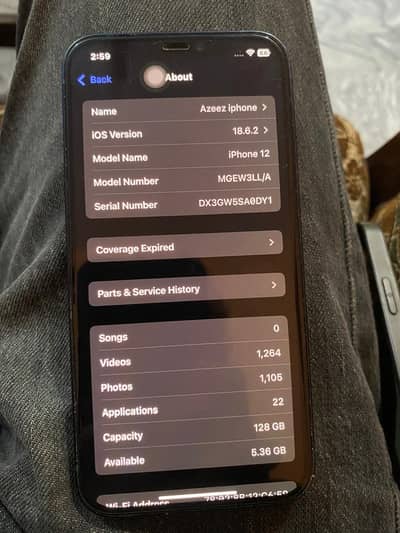 iPhone 12 jv 128 gb water pack  10/9 condition