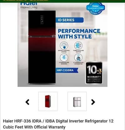 haier HEF  336 IDRA inverter Refrigerator medium size