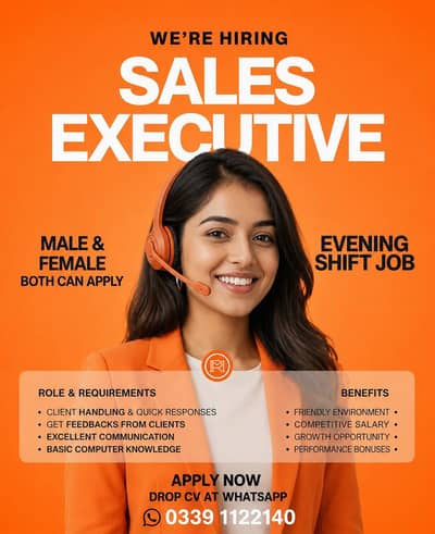 HIRING SALES EXECUTIVE!