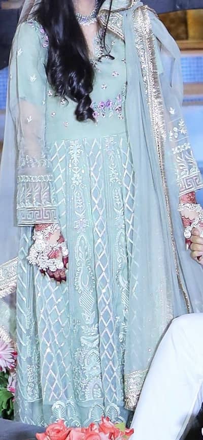 Pistachio colour frock