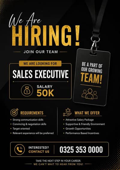 JINNAH REAL ESTATE AND BUILDERS appointing to as a sales officer