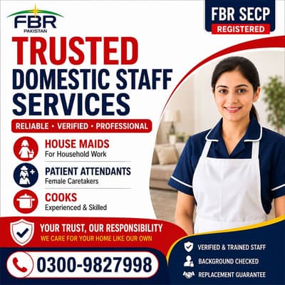 Maid,Nurses, Baby Sitters, Patient Attendants & Cook Available