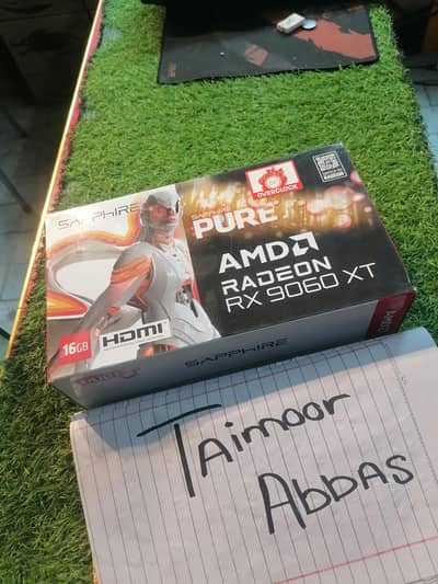 sapphire pure rx 9060xt 16gb only box open