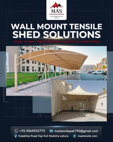 Pole parking l Garage shed l Car roof l Tensile porch shade l Canopy