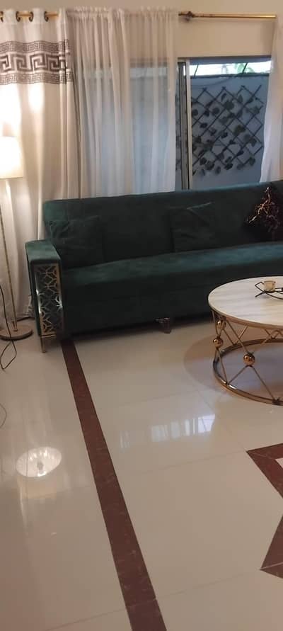 7 seater l shape sofa set with matching puffy