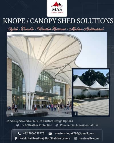 Pole parking l Garage shed l Car roof l Tensile porch shade l Awnings