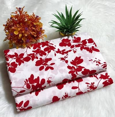 Red Printed Polo Cotton Shirt & Trouser Set 2 Pcs