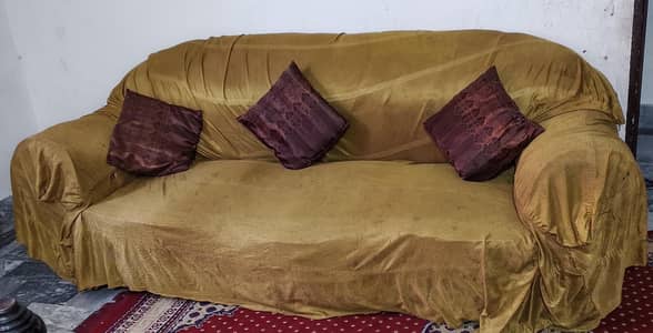 Wooden Sofa set for sale || 3, 2, 1