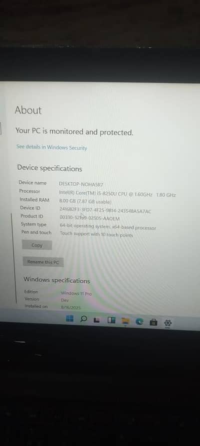 Laptop dell icore 5 generation