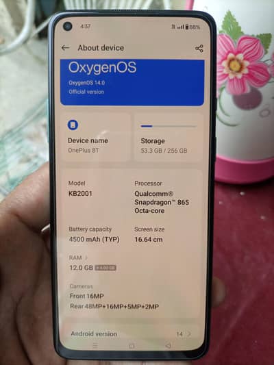 OnePlus 8T . . . 12/256 GB PTA
