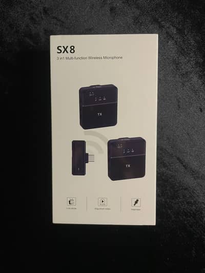SX8 Wireless Microphone (2 in 1) Professional Noise Reduction