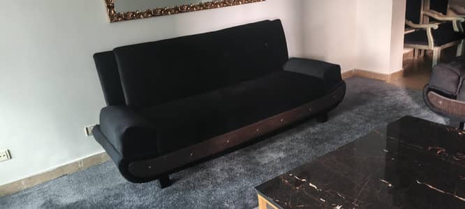black sofa
