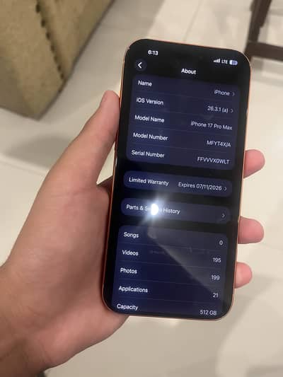 Brand new iphone 17 pro max pta approved 512 gb